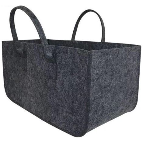 1 pièce cheminée Bois Feutre Organisateur Panier Feutre Sac Match Poche Bois de Chauffage Panier épicerie étal Panier Pack de Bois de Chauffage(50×25×25cm) (1/5)
