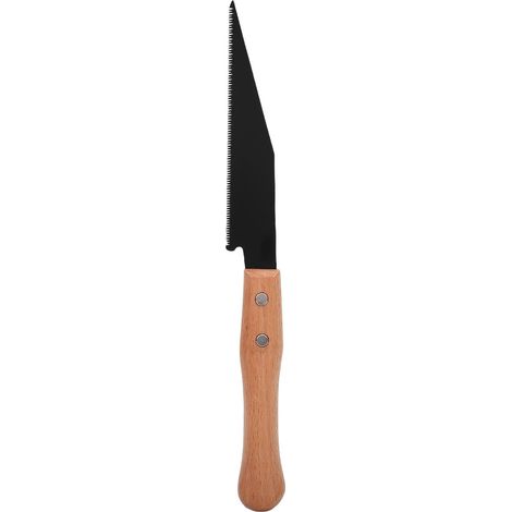 scie à main poignée ergonomique lame de 6 pouces manche en bois scie à bois pour couper le bois dur menuiserie résineux (1/5)