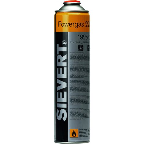 Cartouche gaz pour soudure et découpe à flamme 600ml – Température de flamme 1925°C – 220483 – Sievert