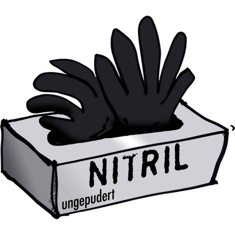 Leipold Doehle 14680 100 pz. Nitrile Guanto monouso Taglia (Guanti): 7, S