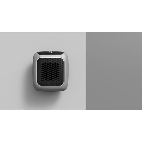 Radiateur électrique programmable avec écran LED, chauffage mural sur prise, thermostat réglable et minuterie, appareil de chauffage compact. (1/4)