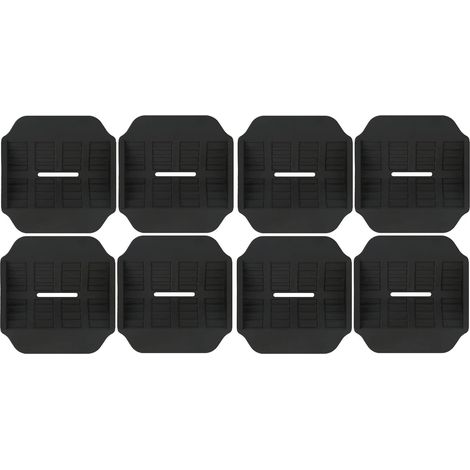 8 patins de protection en caoutchouc pour meubles, dessous plat (1/5)