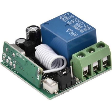 Module RF 12V émetteur-récepteur, télécommande relais sans fil, récepteur pour commande à distance (1/5)