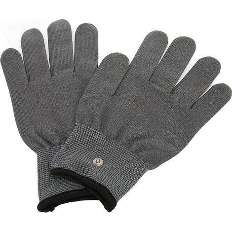Gant de massage conducteur anti-fatigue en fibre d'argent, 21 cm pour relaxation