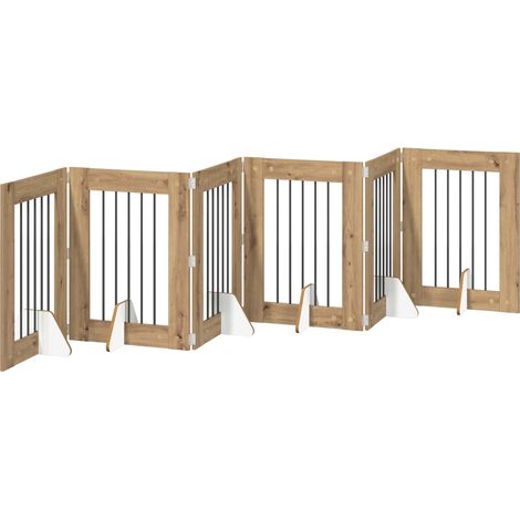 Cancello per cani pieghevole con supporti 6 pz 362 cm vidaXL