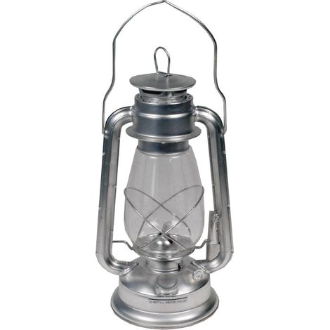Lanterne portative 26803 – Alimentation au kérosène – Hauteur 280 mm – Construction en zinc et verre – Pour éclairage d'ambiance – MFH