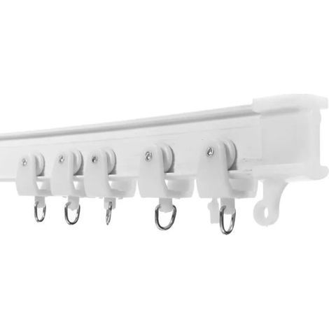 4 Meter lange Gardinenschienen, gerade oder flexibel, für Erkerfenster, obere Klemmung (1/5)