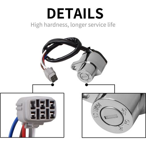 27005-1215 Motorcycle ignition switch with locking key, compatible with Kawasaki Vulcan 1500 98-08 (1/4)