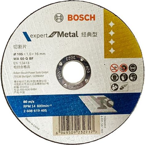 EASYCOMFORT BOSCH 4" meuleuse 100mm pour meuleuse d'angle lames métal 105x1.0x16mm (classique)
