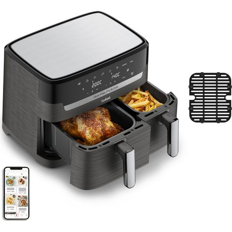 Tefal Dual Easy Fry & Grill EY905B gris 8,3 litres