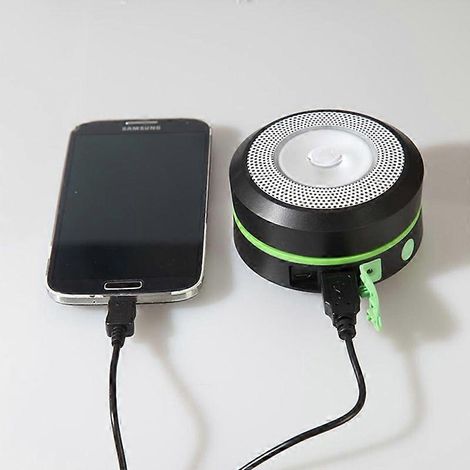 Lampe torche dynamo à manivelle verte et puissante, idéale pour le camping, pliable et étanche, extrêmement compacte. (1/5)