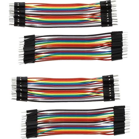 80 Stück 10 cm Steckbrett-Jumperkabel, Stecker auf Stecker (1/3)