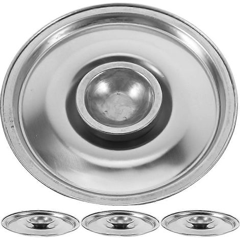 4 couvercles de casserole en acier inoxydable pour assaisonnement, avec (1/5)