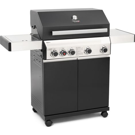 TAINO BLACK 4+1 Gasgrill BBQ Sear Zone Griller Keramik Schwarz Grill Edelstahl (1/5)