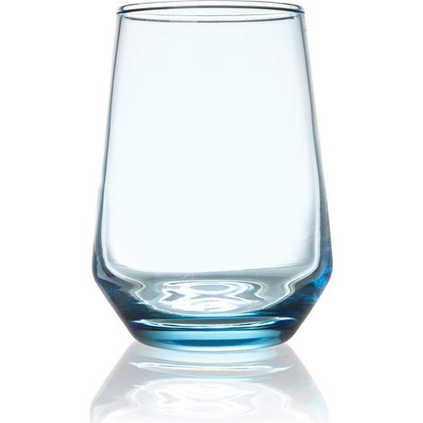 Verre À Boisson - Verre En Verre Transparent 375 Ml - Pour Eau Lait Jus Bière Whisky Vin - Lot De 6 (1/5)