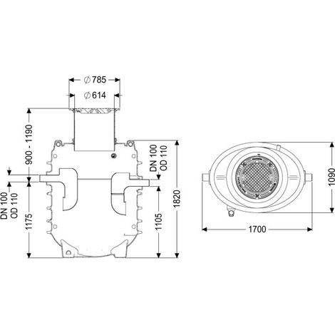 KESSEL 95040-120D-DR Séparateur de graisses EasyClean encastrable