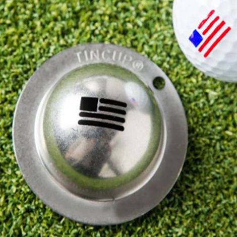 drapeau américain Marqueur de ligne de golf en acier inoxydable, outil de marquage, stylo marqueur de motif à faire soi-même (1/4)
