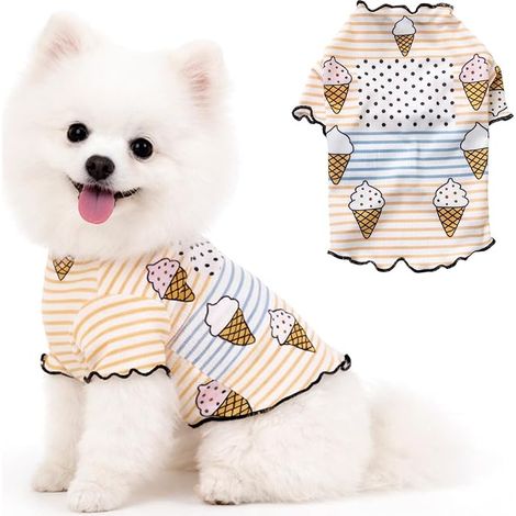 Chemise pour Chien Chiot Été Vêtements Gilet pour Animal de Compagnie pour Petit Chien Chat (XS) (1/5)