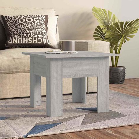 813069 vidaXL Coffee Table Grey Sonoma 55x55x42 cm Engineered Wood (1/5)