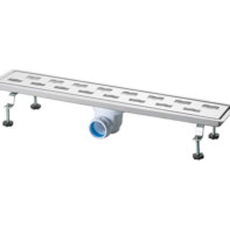 Canalina di scarico griglia doccia Onda con sifone in acciaio inox 90 cm vicario (1/4)