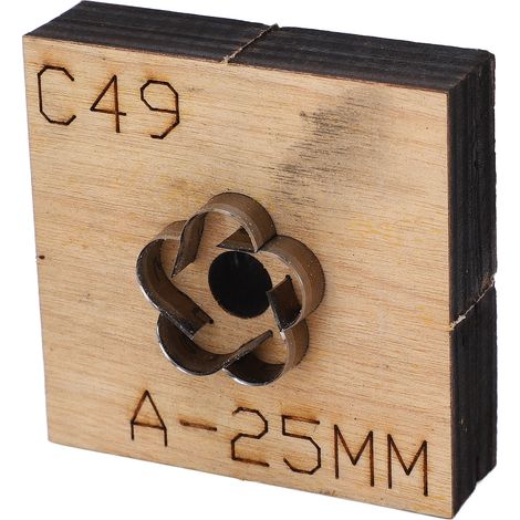 Moule à sculpter le cuir haute dureté et tranchant, avec une base en bois, adapté aux travaux manuels en cuir. (1/5)