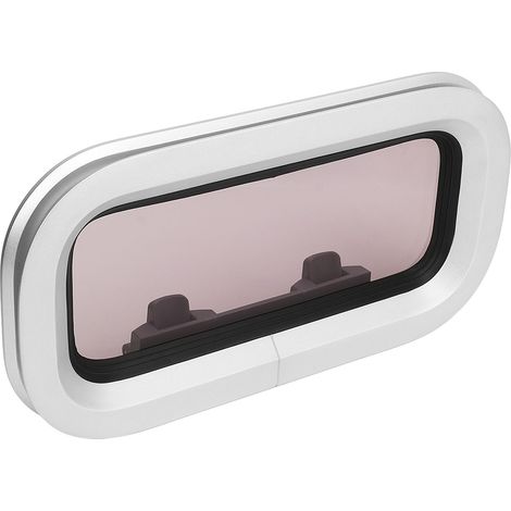 Hublot de bateau en aluminium robuste, étanche et résistant aux UV, fenêtre carrée à ouverture intérieure pour yacht, camping-car et bateau. (1/5)