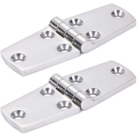 2 Stück Scharniere für Schiffe, Edelstahl 316, 102 × 38 mm, Türscharnier für Schränke, verwendet für Boote, Yachten, Türscharniere, Schrankscharniere, Verbindungsscharniere. (1/5)