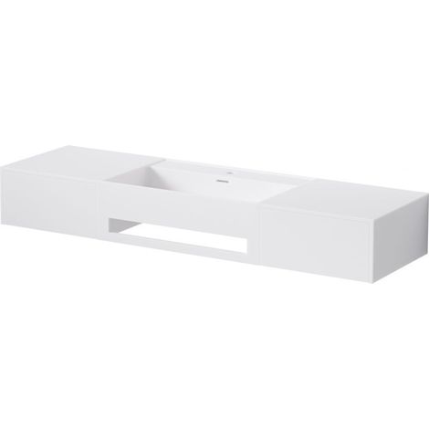Steinberg Serie 443 Lavabo mural, 2 cajones, con toallero,