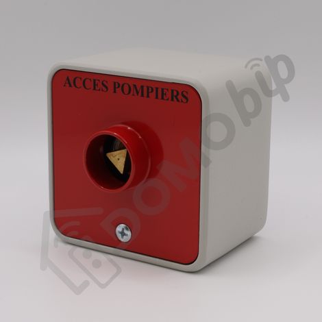 GEBA 008.19E2.11.T1 – Contacteur à clé pompier triangle 11 mm avec tube 1cm – Boîtier aluminium IP54 – Sans clé fournie