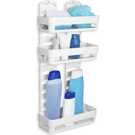 Mensola a Tre Piani / Scaffale Portaoggetti Hemax Bianco (1/4)