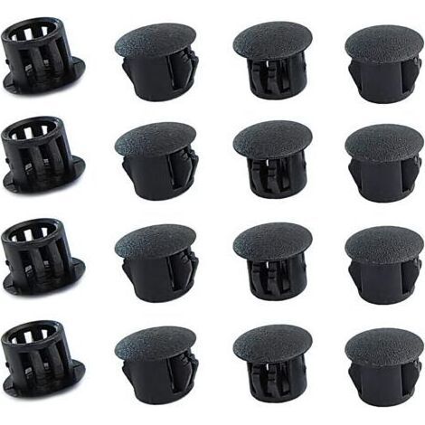 20 Pièces 13mm Bouchons en Plastique Rond, Cache Trou Meuble, Cache Trou Plastique, Noir, Bouchon de Trou de Percage pour Verrouillage Trou Meubles (1/5)