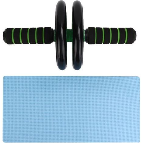 Rouleau d'Exercice Abdominal - ROM - Vert - Acier au Carbone - Ergonomique - Ultra-large (1/4)