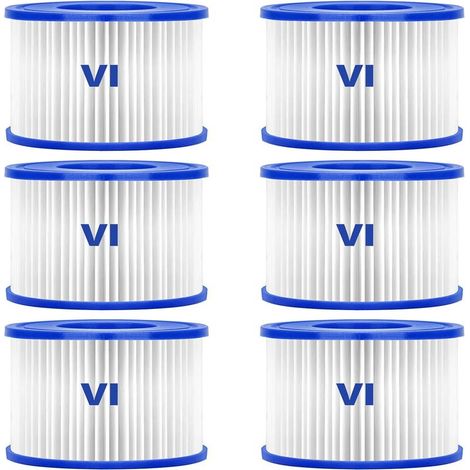 6pcs Filtre de nettoyage de piscine,Filtre Piscine pour Bestway 58323, Résistant à la corrosion, capacité de rétention de la saleté (1/5)