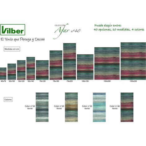 Vilber Tappeto, PVC, ROSSO-40, 52 x 120 x 0.22 cm (1/4)