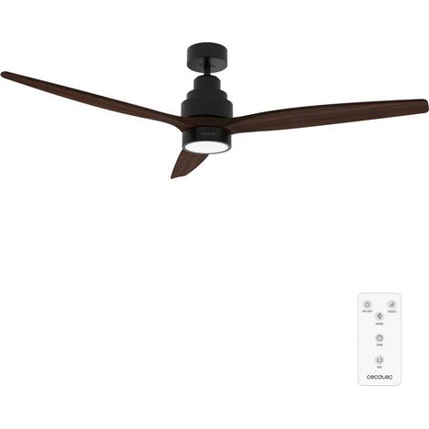 Ventilatore da soffitto Black&Wood EnergySilence Aero 5300 con luce: 30W, diametro 52" con 3 pale (1/5)