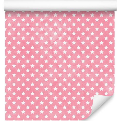 Carta da parati con stelle rosa cipria, dettagli nitidi per soggiorno e camera da letto, 50x1000 cm (1/5)