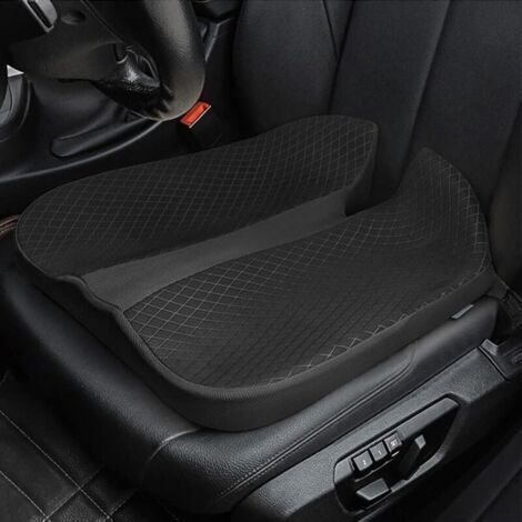Mousse à Mémoire De Forme Coussin Siege Voiture Rehausseur Auto Coussin De Siège De Voiture Conducteur Passager Respirante Pour D'assise Maille C (1/4)