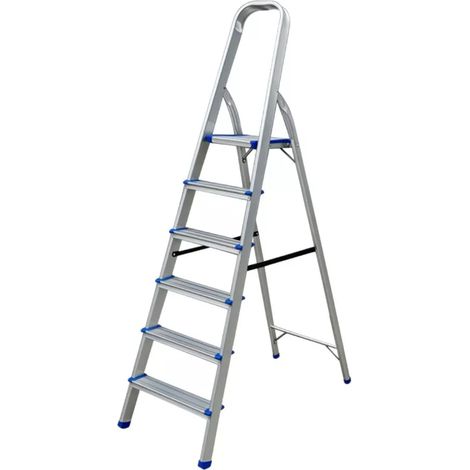 scala pieghevole in alluminio easy system 6 gradini