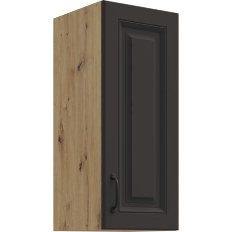 Hängeschrank 30 cm Stilo Grau + Eiche Artisan Küchenzeile Küchenblock Küche (1/4)