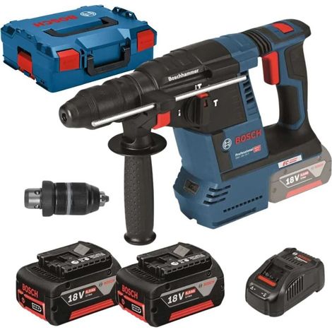 [GENERALÜBERHOLT] Bohrhammer BOSCH PRO 18V Li-Ion (2x 6Ah) 2,6J + L-BOXX Koffer GBH 18V-26 F