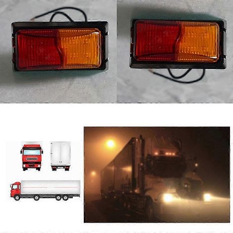 Lot de 4 feux clignotants latéraux à 8 LED pour camions et remorques 12V-30V (réf. 0618)