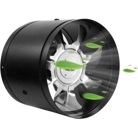 100mm Industrial Metal Exhaust Fan 140m³/h Wall Mounted for Bathroom Basement Garage Grow Tent (Black) MUMU