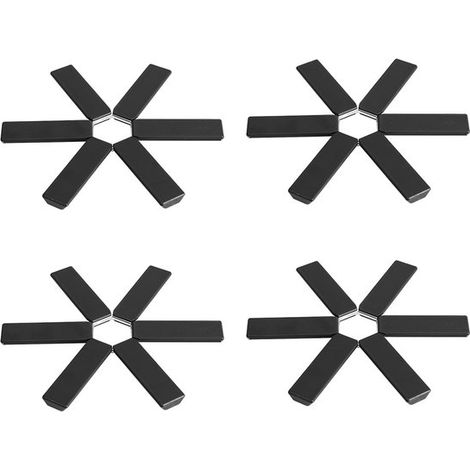 Agarradera 4 piezas, calefactora antideslizante encimeras, plegable, Plegable, Resistente Antideslizante, silicona ABS, Plegable, Duradero (1/5)