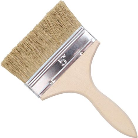 1 flat brush, brush set, cleaning brush, stain brush, wood paint brush, barbecue brush, glue brush, bristle width 120 mm (1/5)