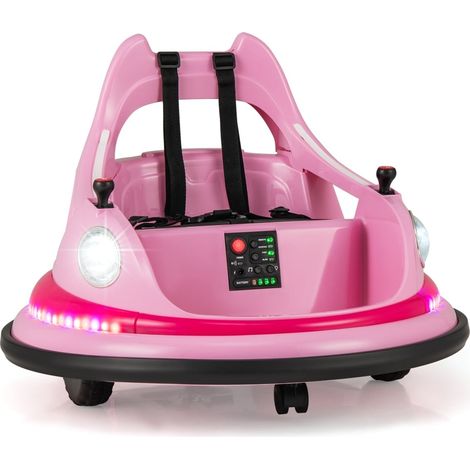 Elektrisches Kinderauto (12 V), Fernbedienung & Joysticks, Pink