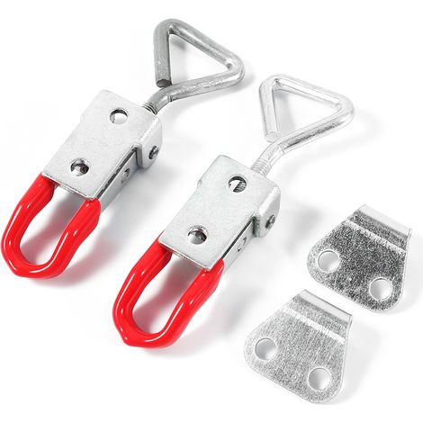 2Pcs Loqueteau à levier Hasp Métal Serrure Tiroir Armoire Fermoir Pince Poignée Caisse Attache (1/3)