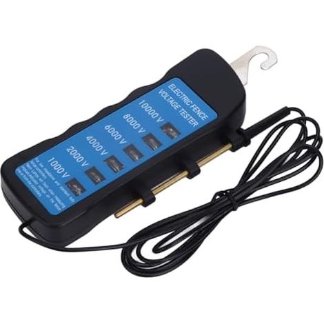 Testeur de Cloture Electrique 1000-10000 V, Testeur De Tension pour Cloture Electrique Portable Testeur De Tension, pour Ferme Maison Jardin Cloture (1/5)
