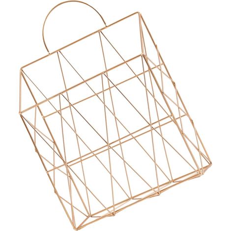 Panier de rangement Healeved, finement travaillé en fer avec poignées dorées, grand espace (1/5)