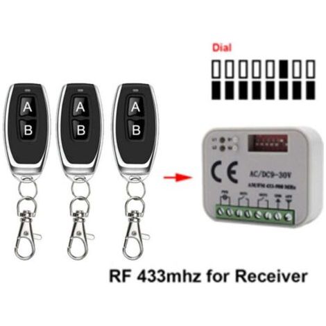 Garage Door Remote Control 433 868 MHz RX Multi 300-900 MHz AC/DC 9-30 V