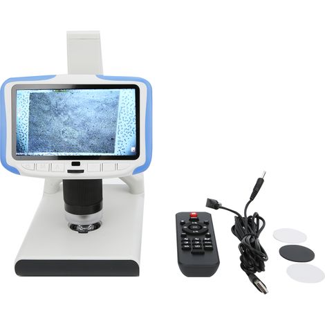 Microscope numérique AD205 avec écran 5 pouces, support réglable, zoom 200X, alimentation DC 5V, idéal pour inspection de précision (1/5)